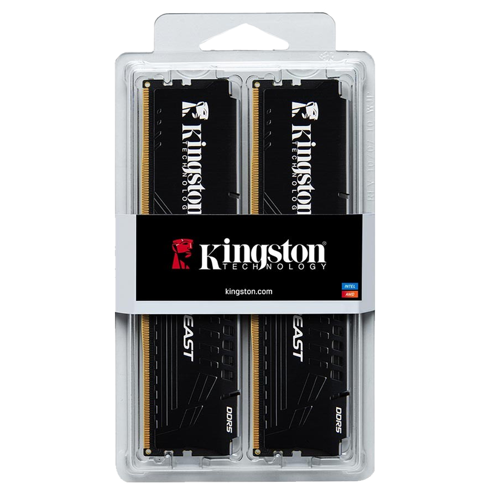 Kingston 32GB(2x16GB) Beast Black EXPO/XMP 6400MHz CL32 DDR5 Dual Kit Ram
