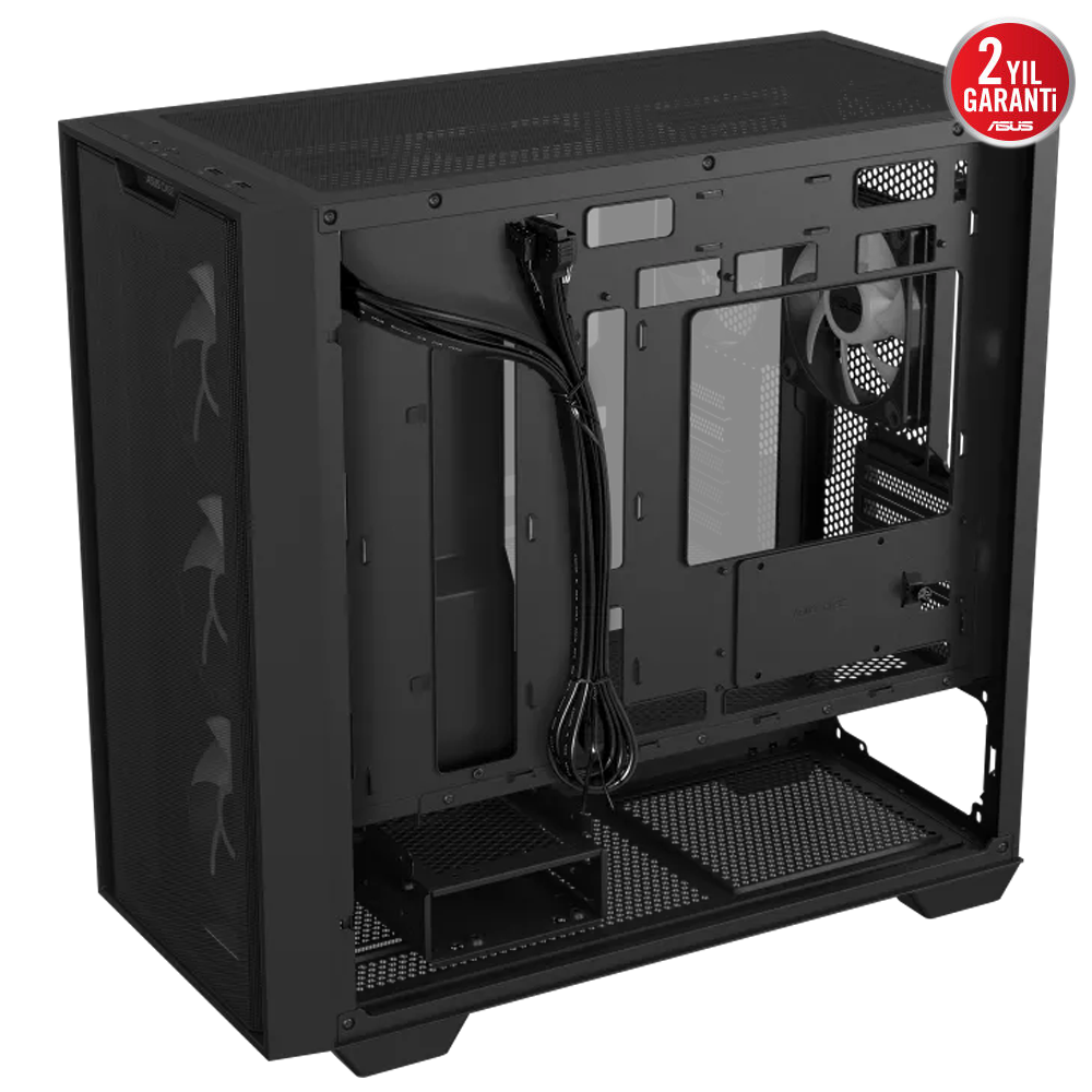 ASUS A21 PLUS Tempered Glass ARGB Siyah USB 3.2 Micro ATX Kasa