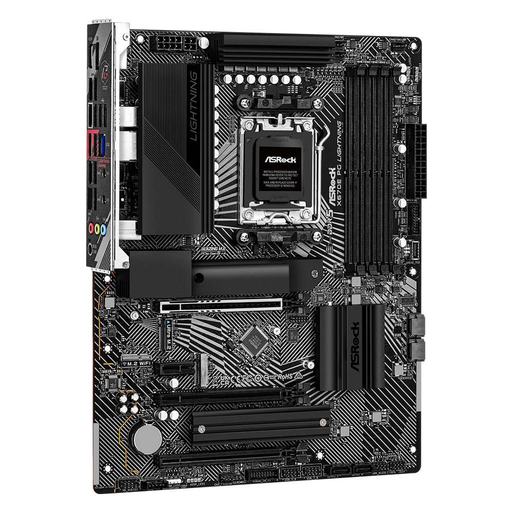 ASROCK X670E PG LIGHTNING 7200MHz(OC) DDR5 Soket AM5 HDMI DP M.2 ATX Anakart