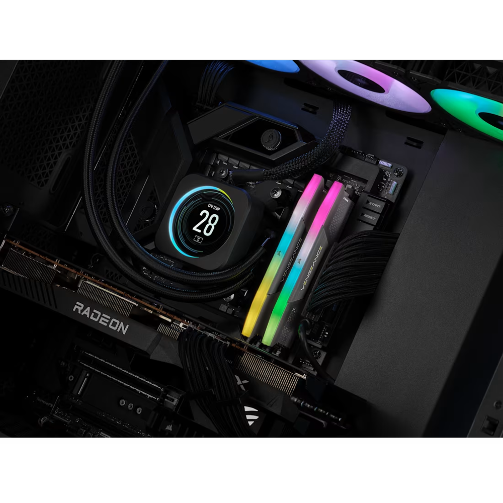 CORSAIR 96GB (2x48GB) Vengeance RGB 6000MHz CL36 DDR5 EXPO/XMP Dual Kit Ram