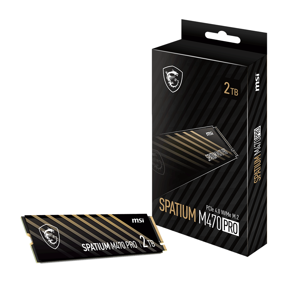 MSI 2TB SPATIUM M470 PRO Gen4 M.2 2280 SSD 6000MB Okuma / 5000MB Yazma