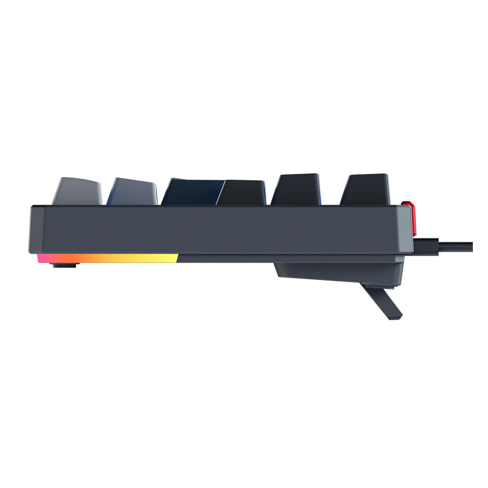 Rampage YORU TKL Gri/Siyah Type-C Bağlantılı OUTEMU Red Swich Q Mekanik RGB Gaming Klavyesi