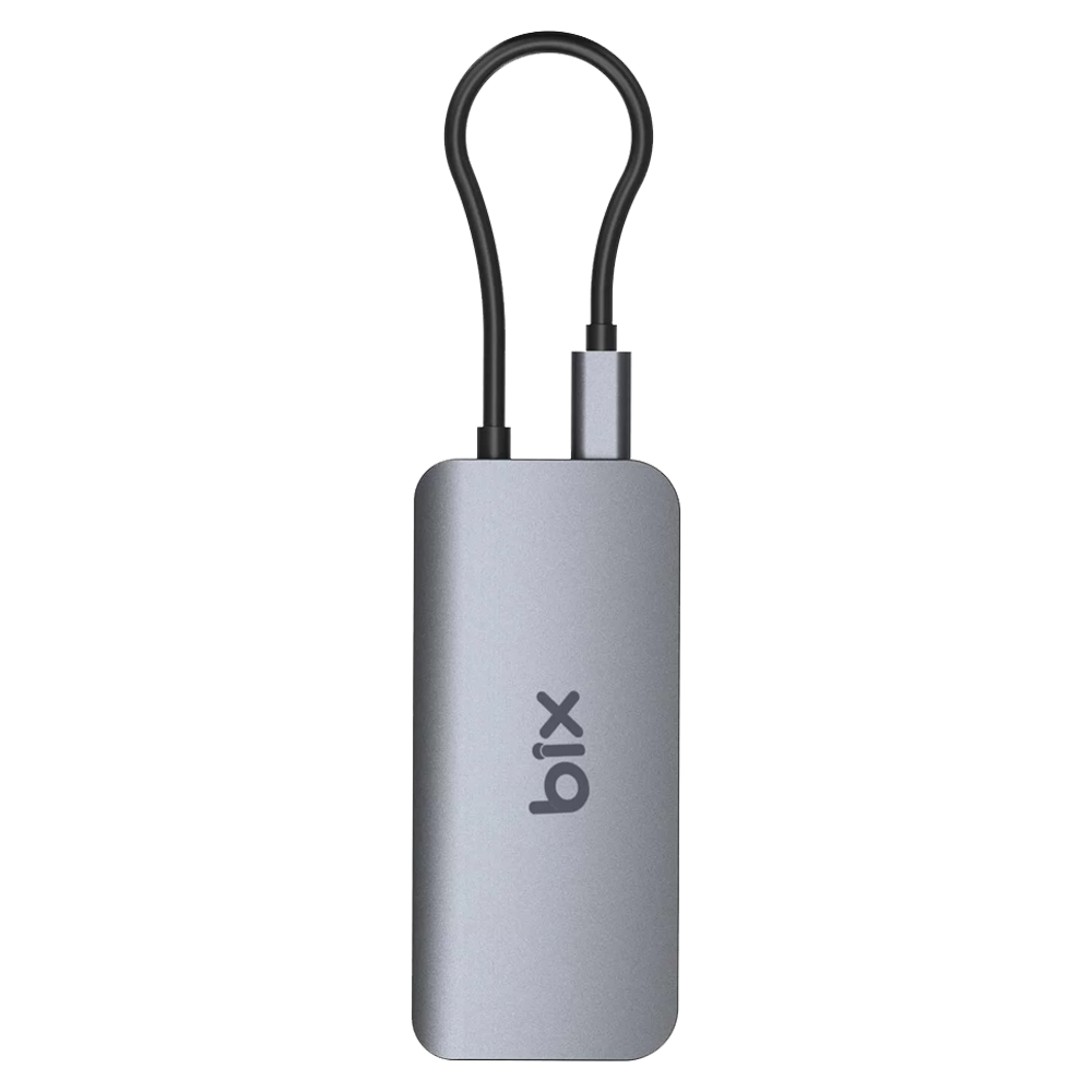 Bix BX10HB-PRO Type-C Kart Okuyucu 4K HDMI Ethernet USB PD Dönüştürücü