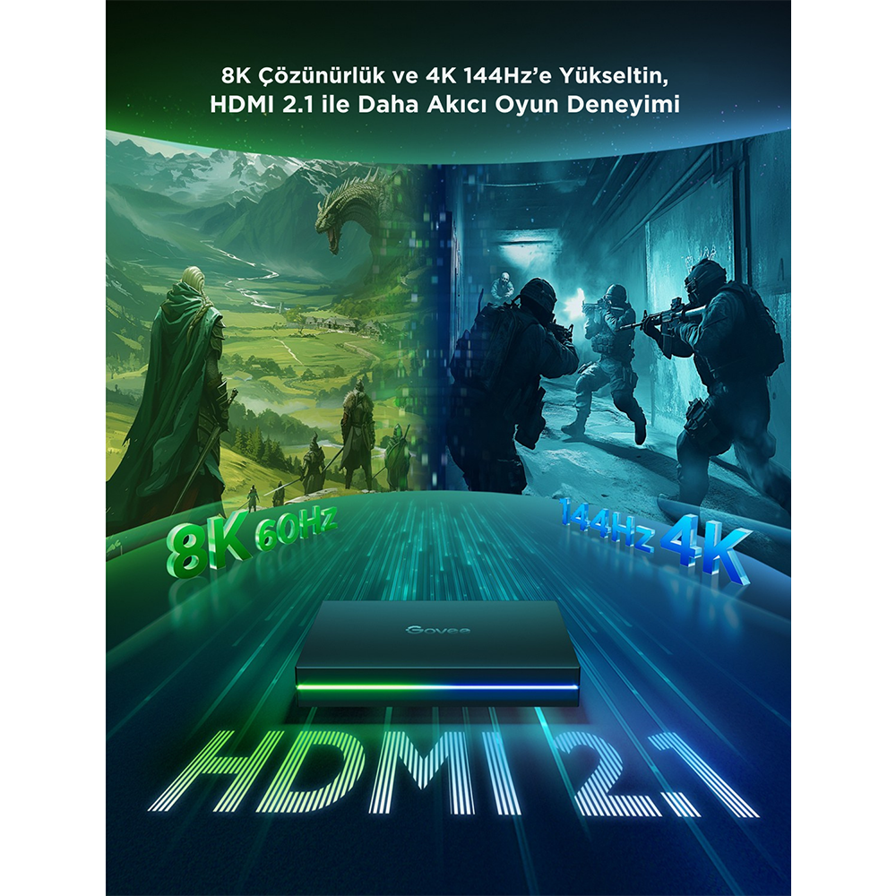 GOVEE AI 8K 55-65 inç TV Arkası LED Ambiyans Aydınlatma
