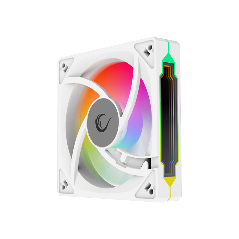 Rampage 7C-120B 12cm Double Ring Aynalı ARGB Beyaz Kasa Fanı