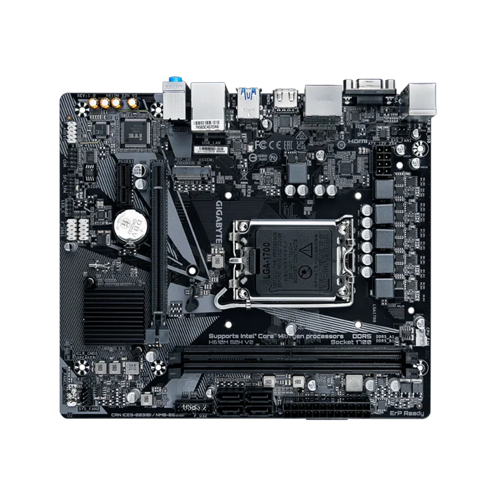 GIGABYTE H610M S2H V2 5600MHz DDR5 Soket 1700 M.2 HDMI DP D-Sub mATX Anakart