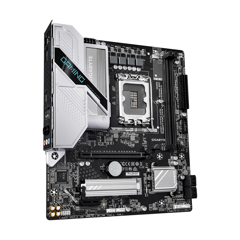 GIGABYTE H810M GAMING WIFI6 6400MHz OC DDR5 Soket 1851 M.2 HDMI DP mATX Anakart