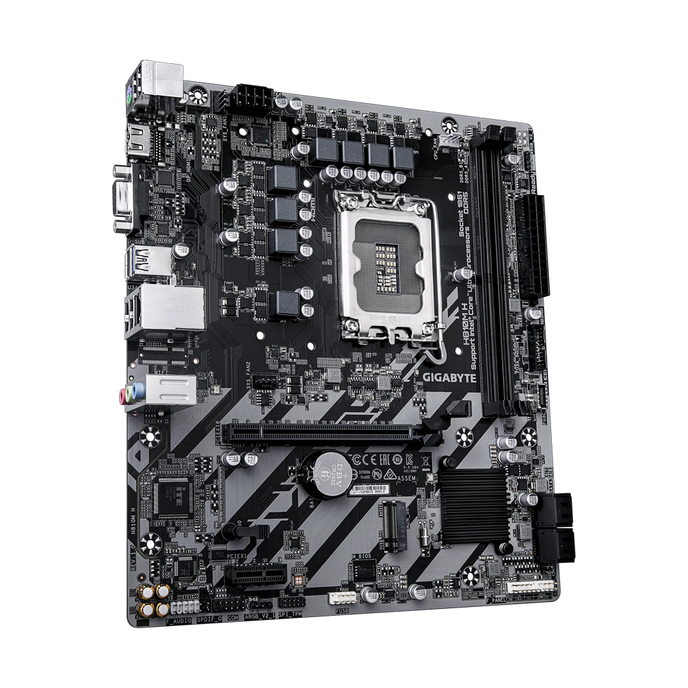 GIGABYTE H810M H 6400MHz DDR5 Soket 1851 M.2 USB 3.2 HDMI D-Sub mATX Anakart