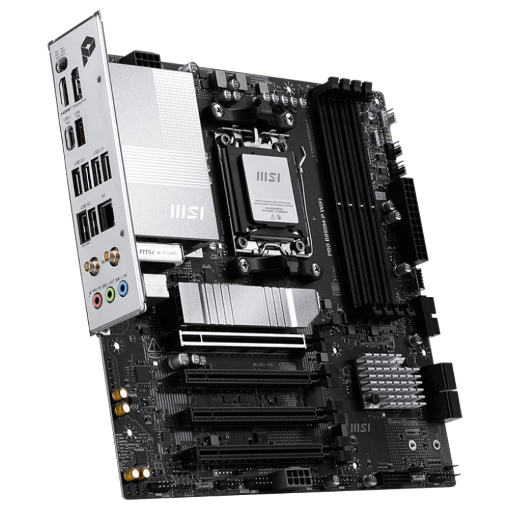 MSI PRO B850M-P WIFI 8200MHz OC DDR5 Soket AM5 M.2 USB-C HDMI mATX Anakart