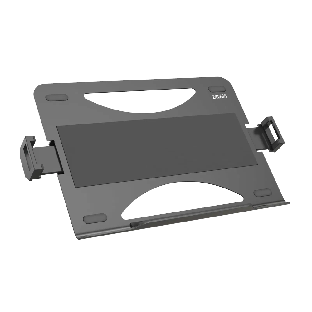 EXVEGA EX789 Ayarlanabilir Siyah Aliminyum Vesa Bağlantılı Monitor Kolu Uyumlu Laptop Standı