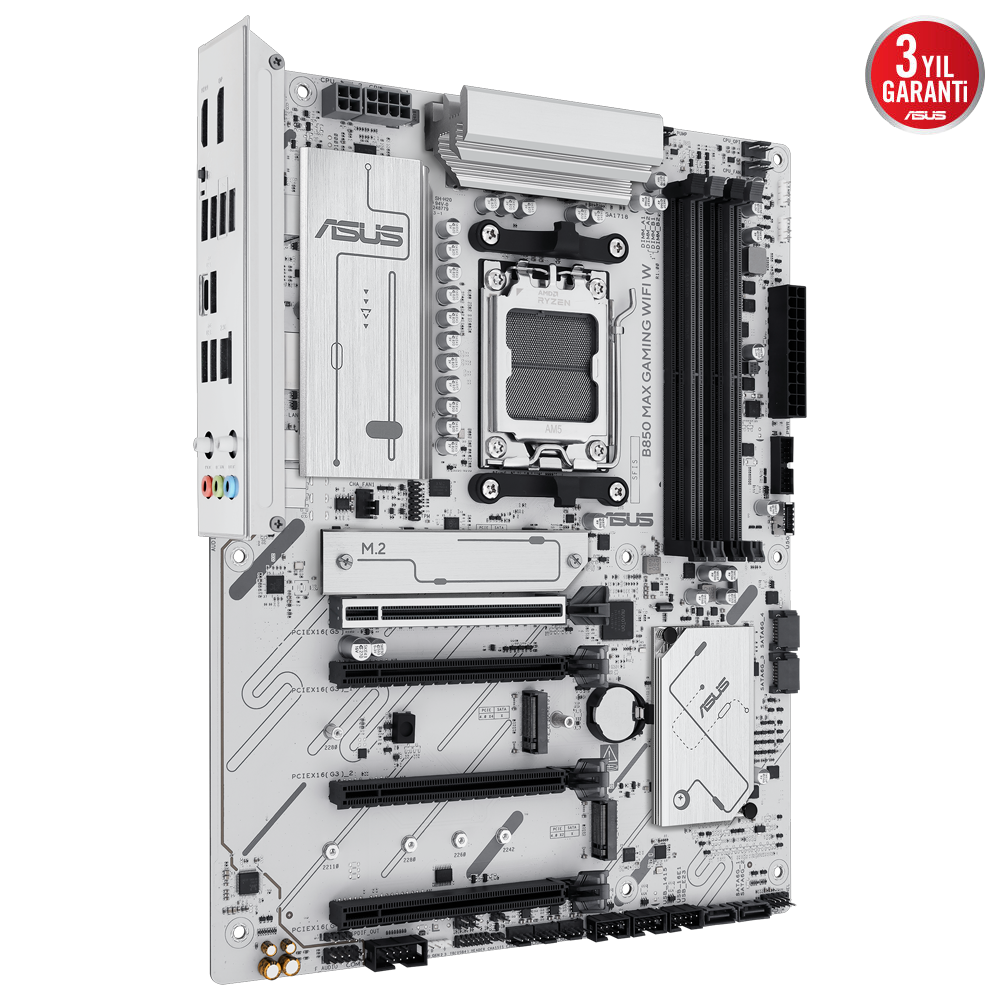ASUS B850 MAX GAMING WIFI W 8000MHz DDR5 Soket AM5 M.2 HDMI DP ATX Anakart