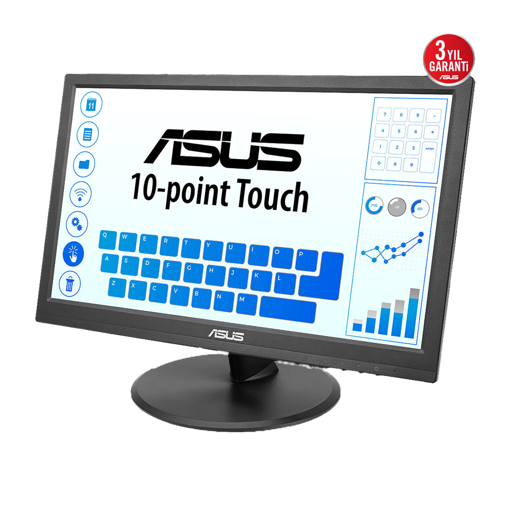 ASUS VT169HE 15.6" HDMI VGA EyeCare FlickerFree IPS Dokunmatik Monitör
