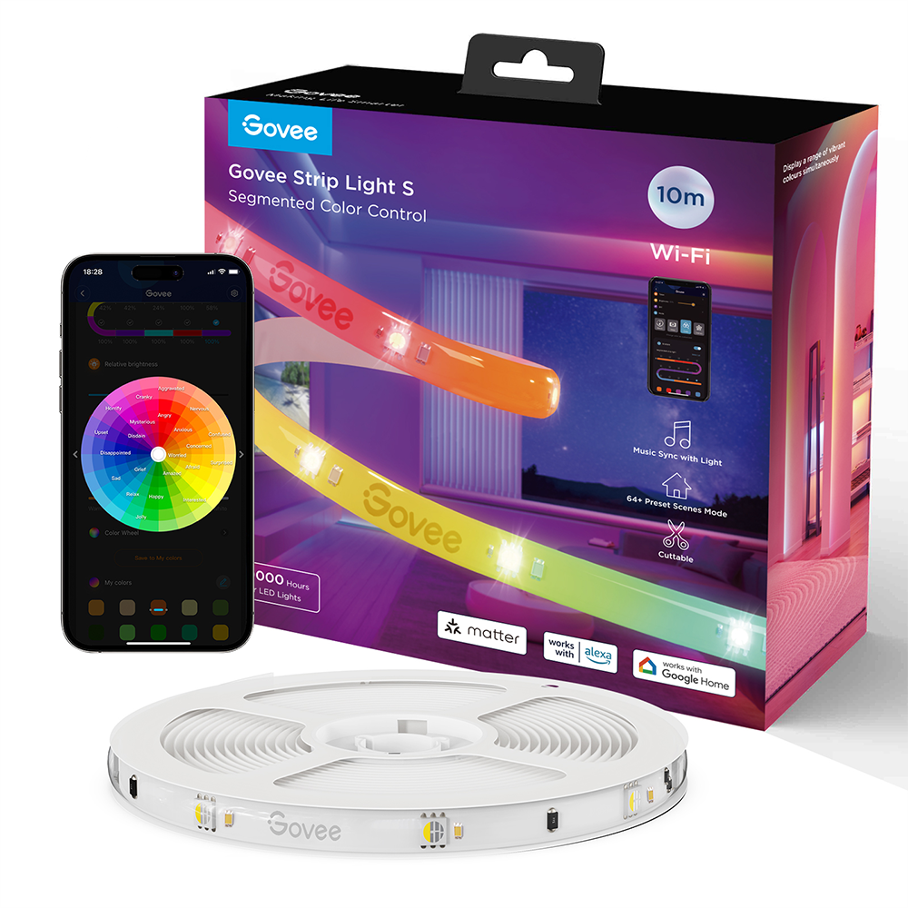 GOVEE RGBICW WiFi+BT Silikon Kaplamalı 10M LED Şerit