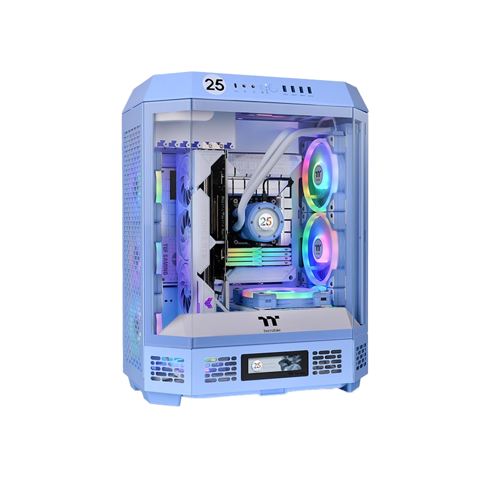 Thermaltake Tower 600 Hydrangea USB 3.2 Tempered Glass ATX Mid Tower Mavi Gaming Kasa