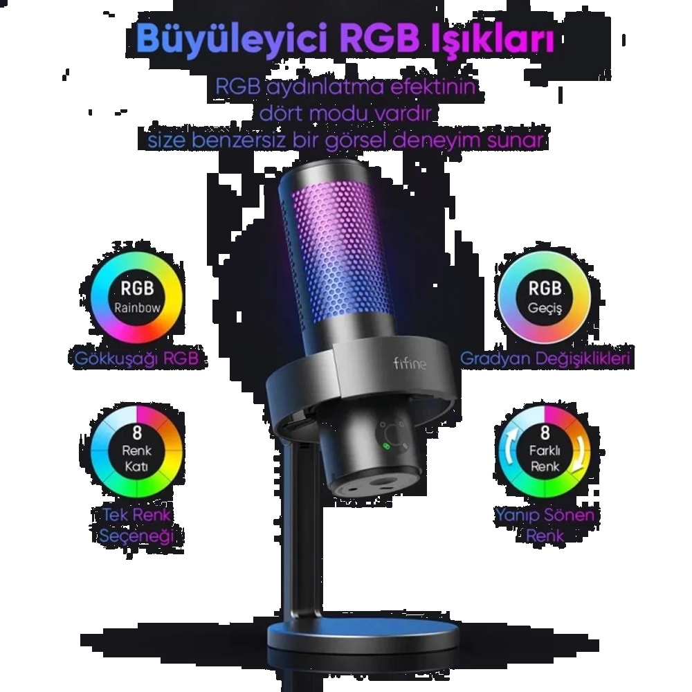 Fifine Ampligame A9W USB Yayıncı Bilgisayar Mikrofonu