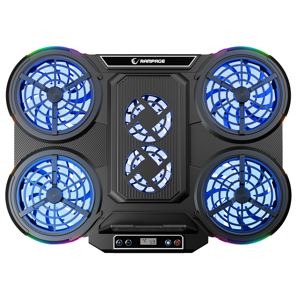 Rampage PROTE R6 RGB 17'" 6 Fanlı Notebook Soğutucu Stand