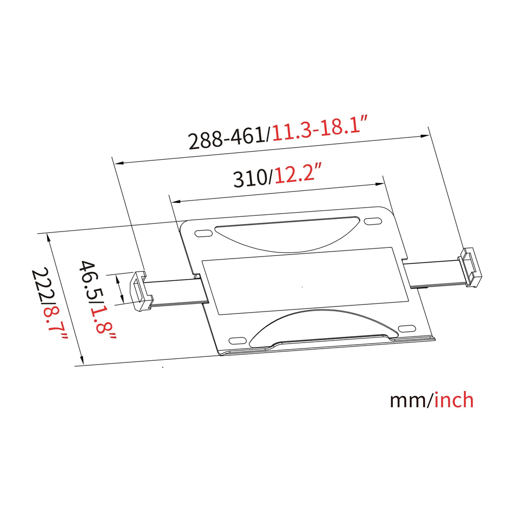 EXVEGA EX789 Ayarlanabilir Siyah Aliminyum Vesa Bağlantılı Monitor Kolu Uyumlu Laptop Standı