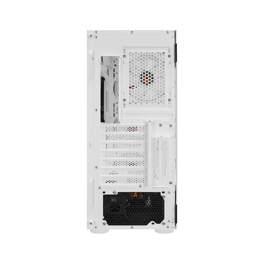 Rampage PROLIX 650W 80+ ARGB Fan Manyetik Temperli Camlı Mesh ATX Mid Tower Beyaz Gaming Kasa
