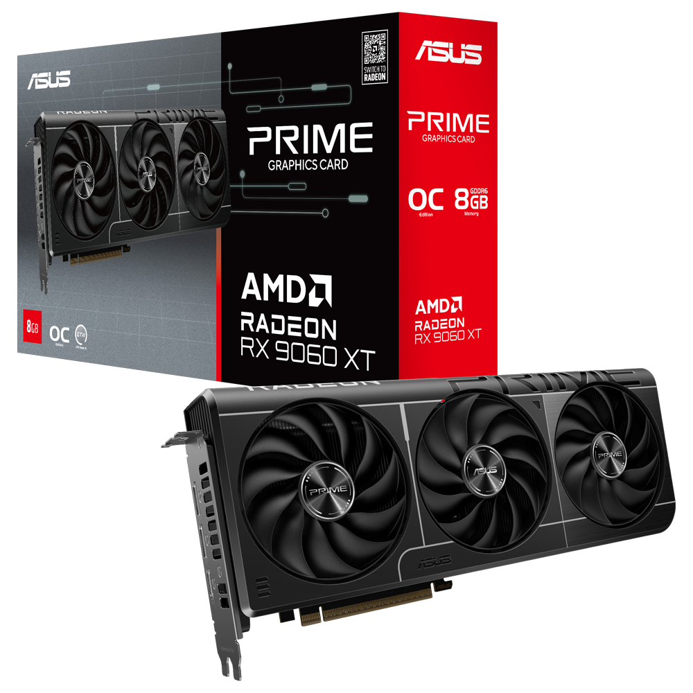ASUS Prime Radeon RX 9060 XT OC Edition 8GB GDDR6 128 Bit Ekran Kartı