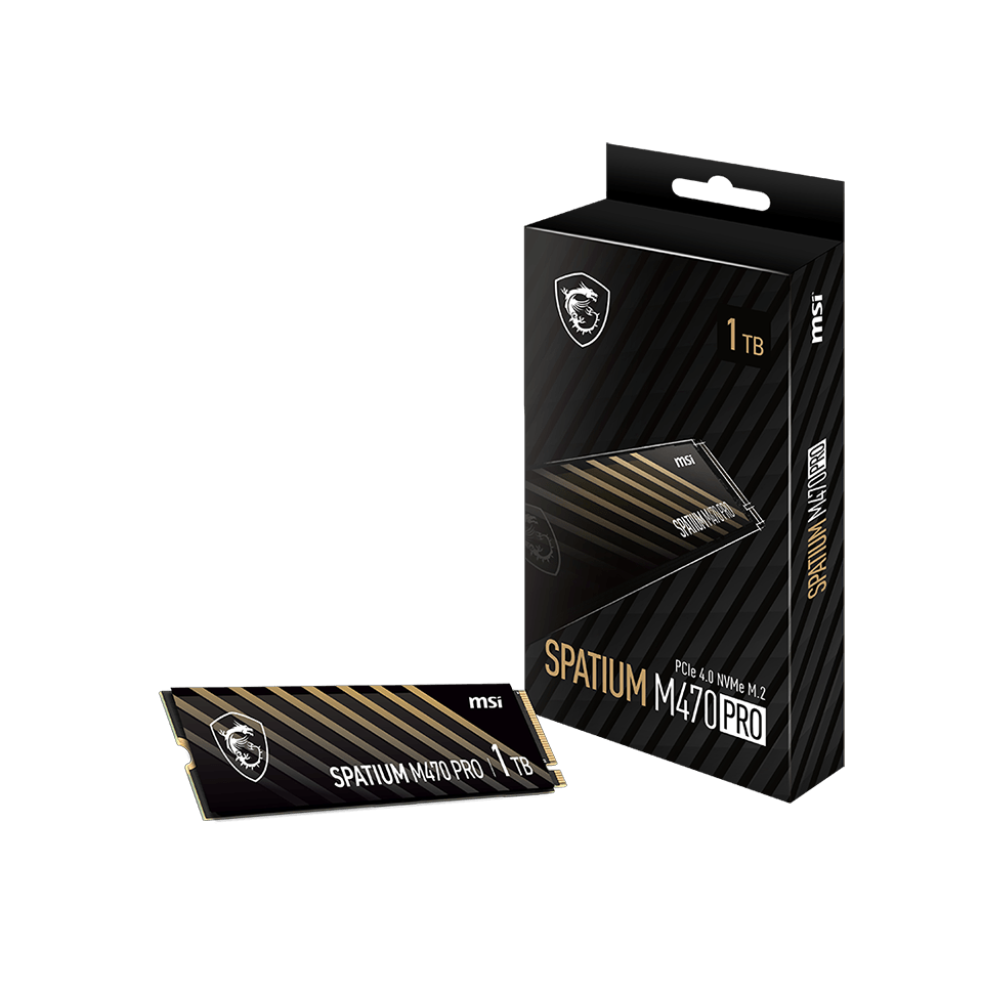 MSI 1TB SPATIUM M470 PRO Gen4x4 M.2 2280 SSD 6000MB Okuma / 4500MB Yazma