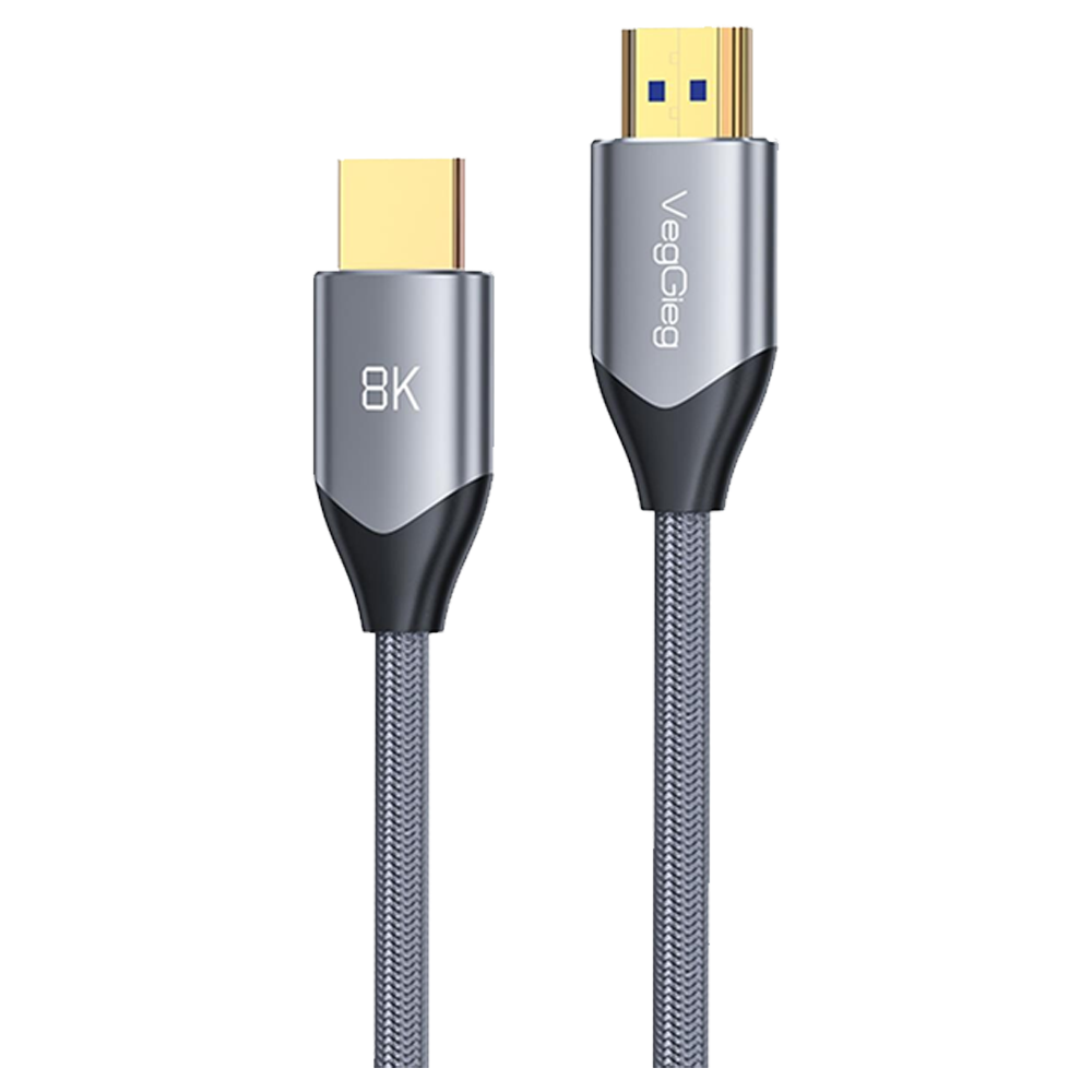 VegGieg 48Gbps HDR 8K 60Hz HDMI 2.1 Örgülü Kablo 2 Metre