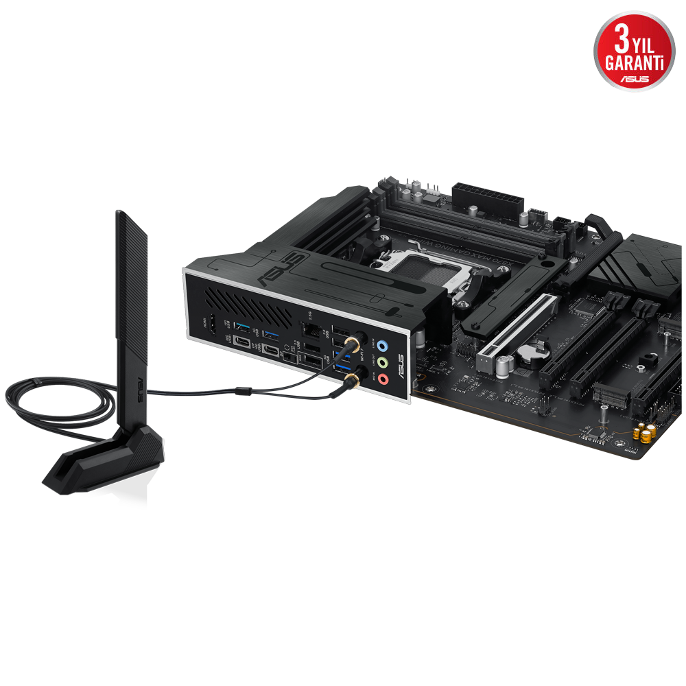ASUS X870 MAX GAMING WIFI7 8000MHz DDR5 Soket AM5 M.2 HDMI DP ATX Anakart