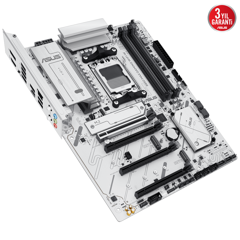 ASUS B850 MAX GAMING WIFI W 8000MHz DDR5 Soket AM5 M.2 HDMI DP ATX Anakart