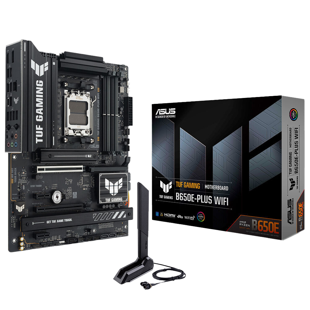 ASUS TUF GAMING B650E PLUS WIFI 8000MHz OC DDR5 Soket AM5 M.2 HDMI DP mATX Anakart