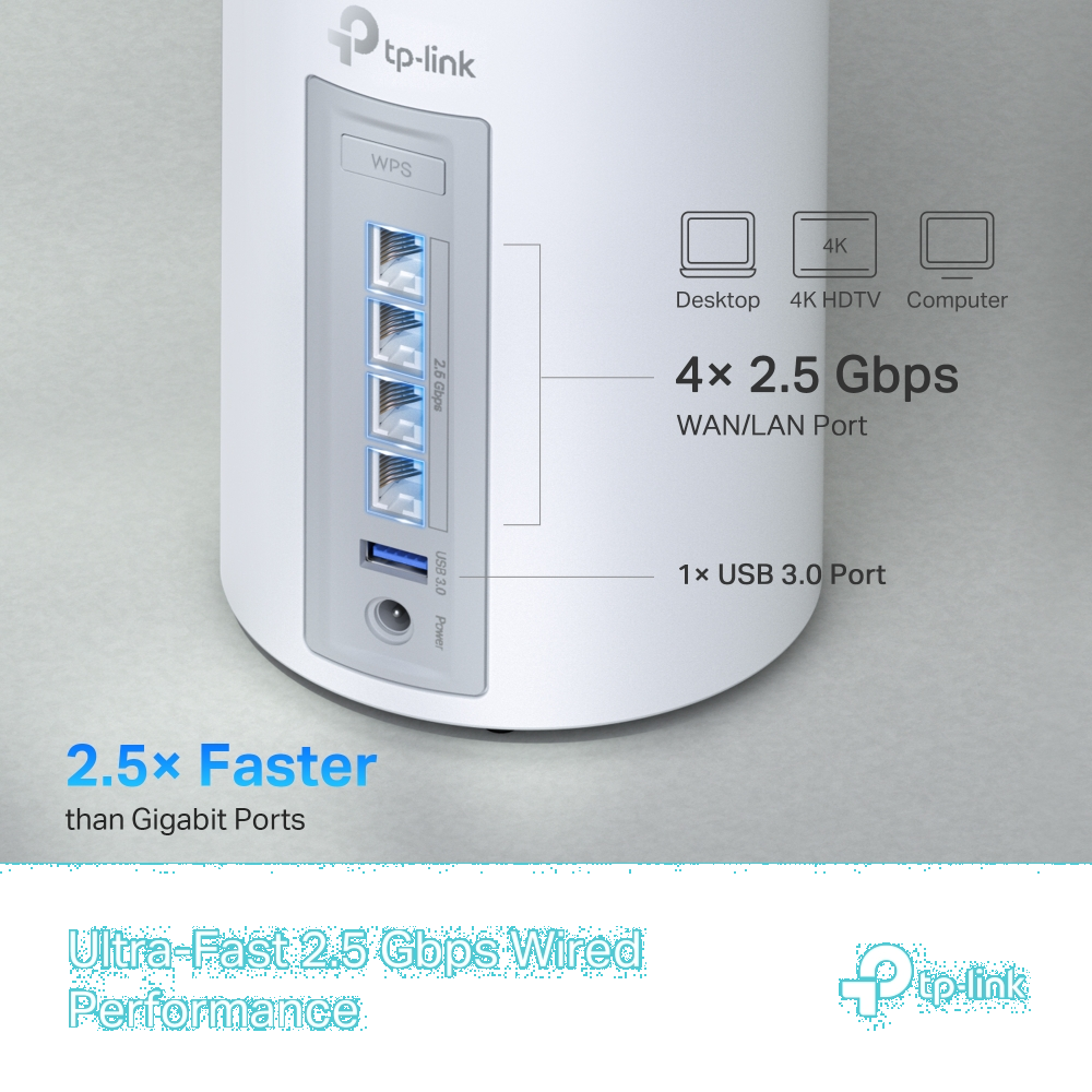 TP-LINK DECO BE65 BE9300 Mesh WiFi 7  Sistemi 