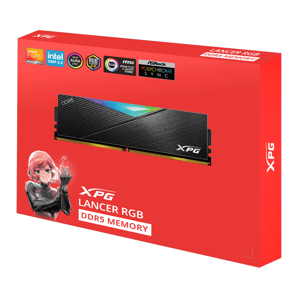 XPG Lancer 32GB (2x16GB) RGB 7200MHz CL34 INTEL XMP/ AMD EXPO DDR5 Siyah Dual Kit Ram