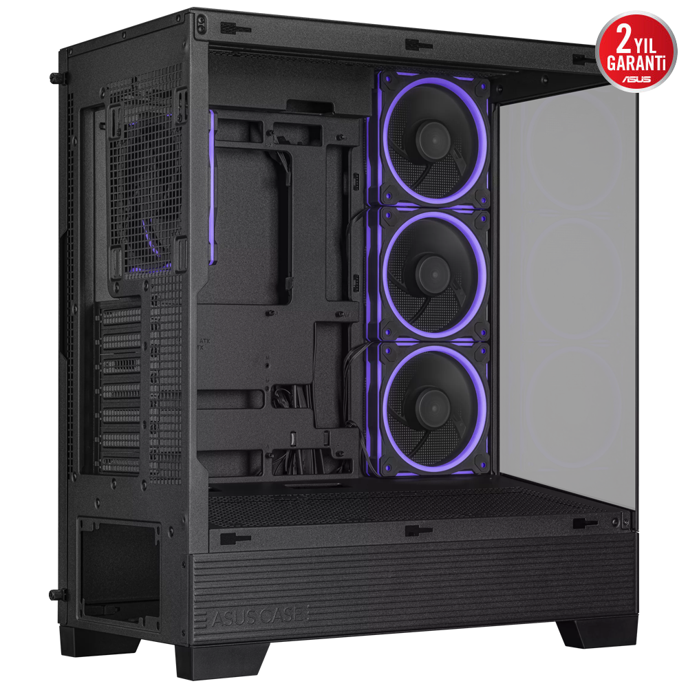 ASUS A31 PLUS Tempered Glass ARGB Siyah USB 3.2 ATX Mid Tower Kasa