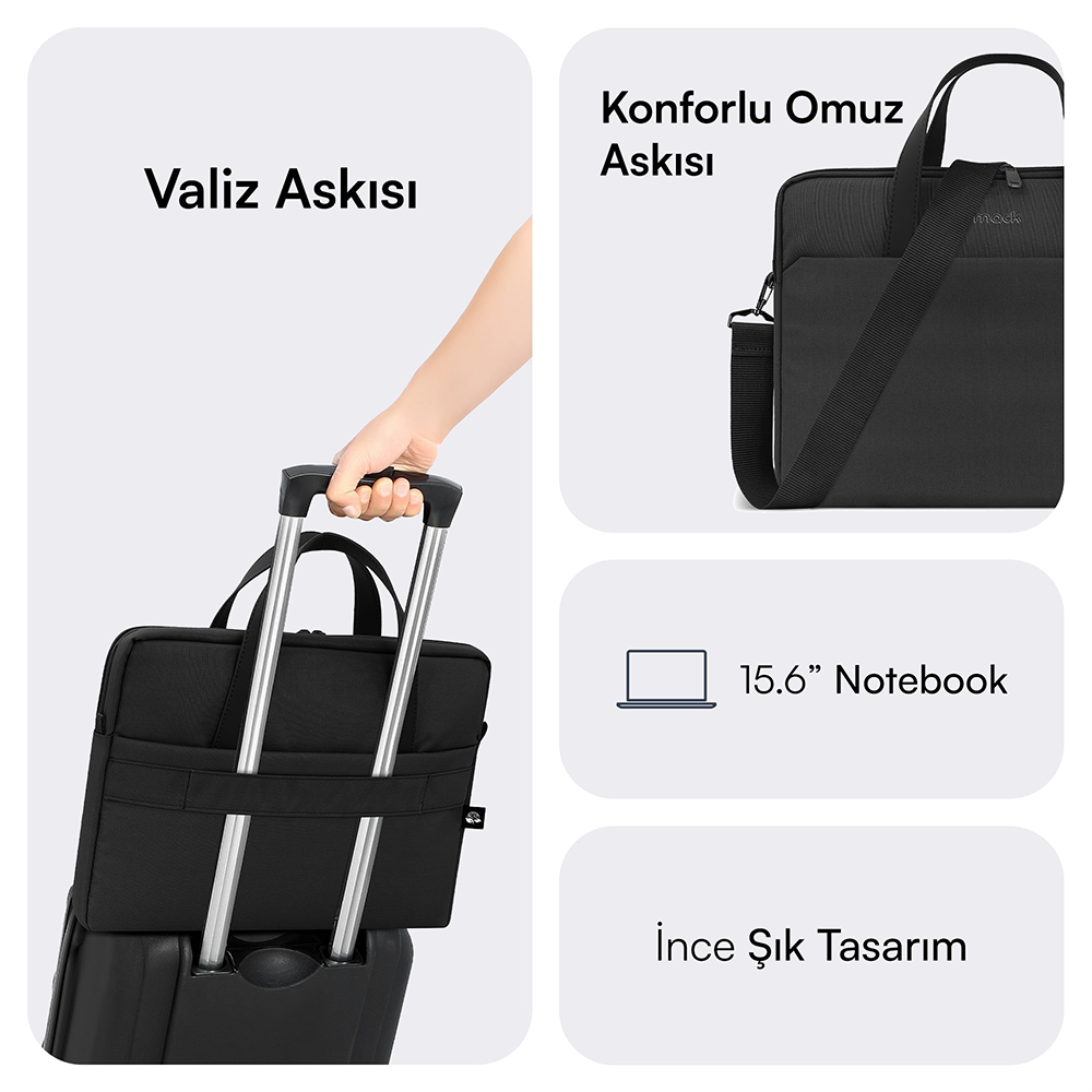 MACK MCE-1511 15.6 NOVA Eco Siyah Notebook Çantası