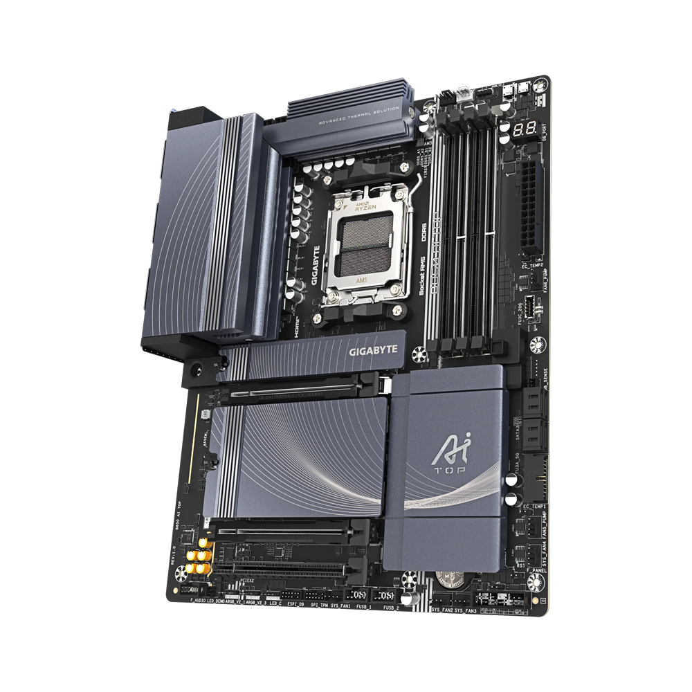 GIGABYTE B850 AI TOP GAMING WIFI6 8600MHz OC DDR5 Soket AM5 M.2 HDMI DP ATX Anakart