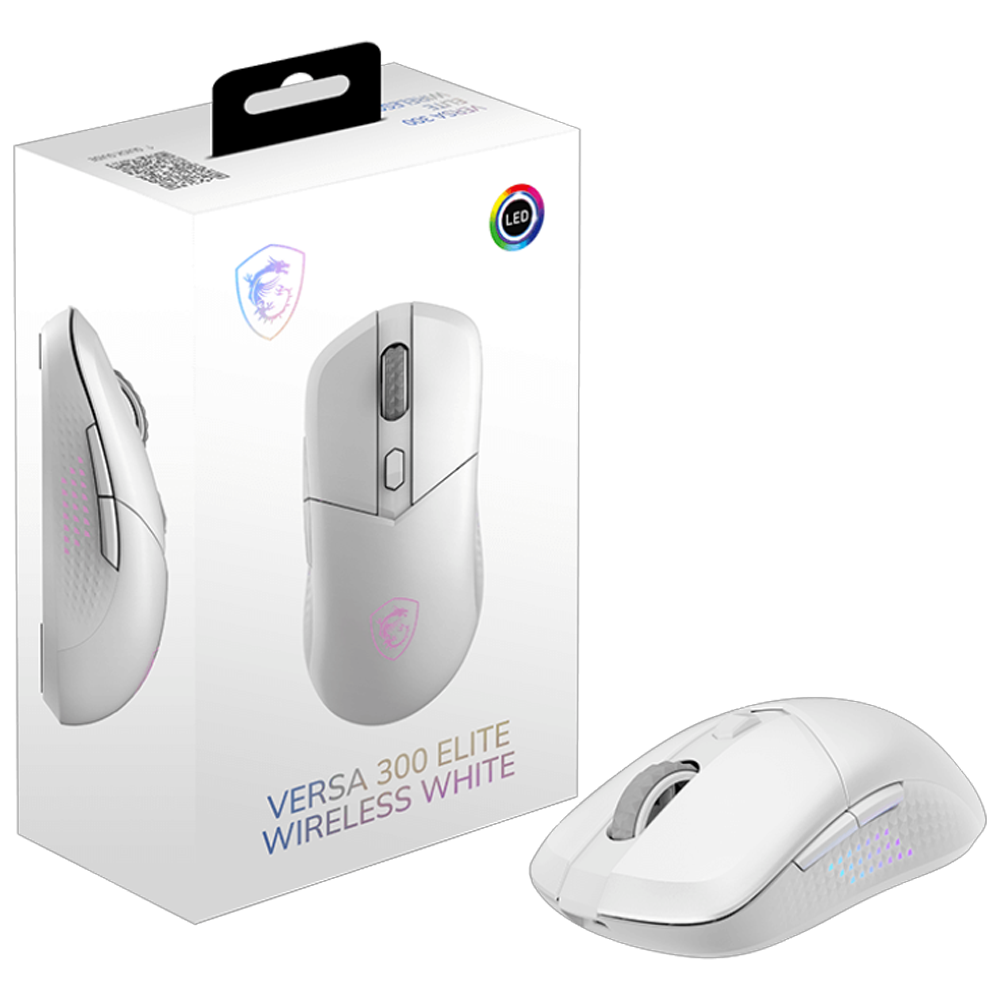 MSI VERSA 300 ELITE WIRELESS Beyaz Kablosuz Gaming Mouse