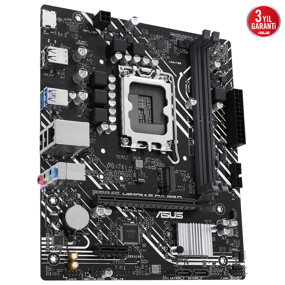 ASUS PRIME H610M-F D4 R2.0 3200MHz DDR4 Soket 1700 M.2 HDMI mATX Anakart