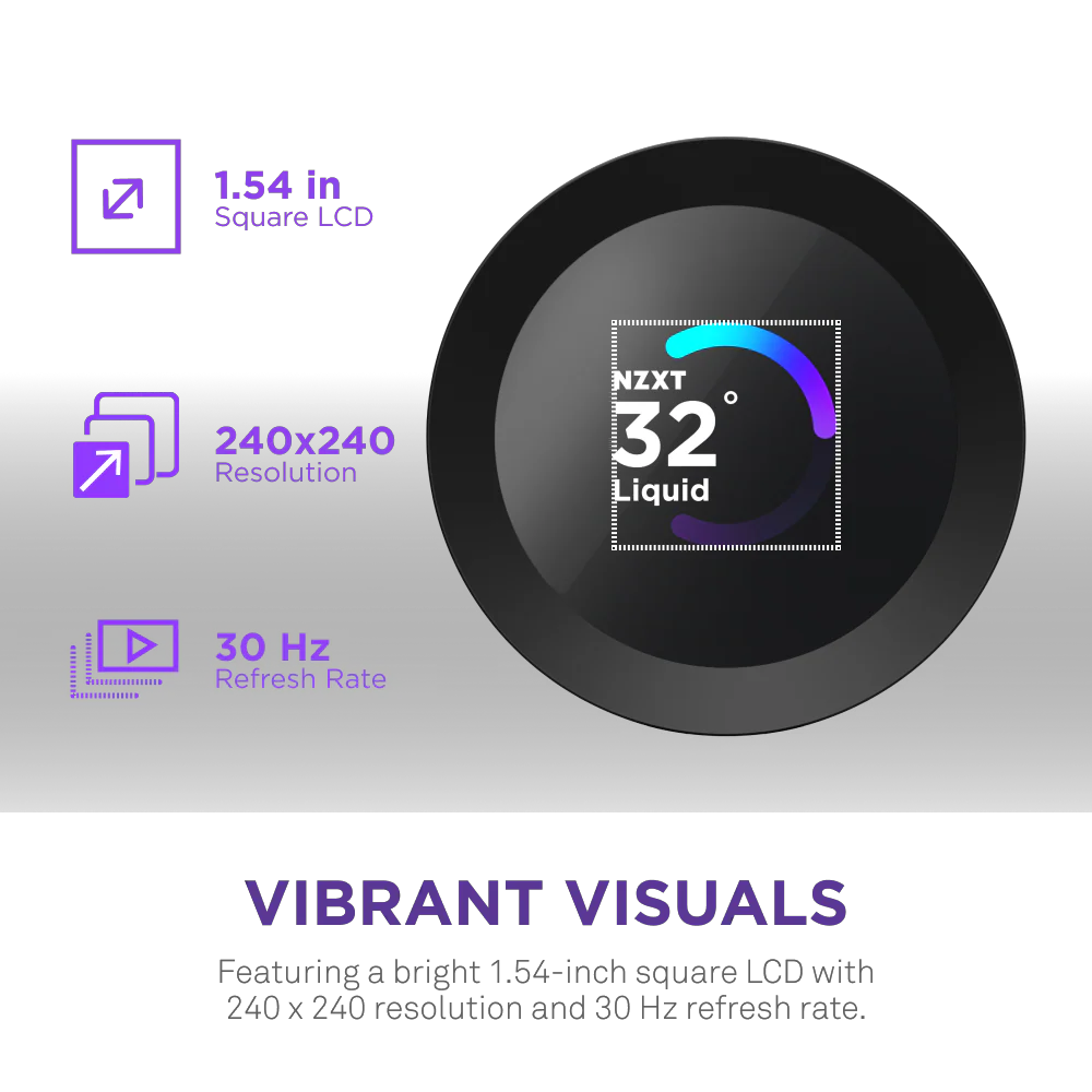 NZXT Kraken Plus 360 AIO LCD 360mm Siyah Sıvı İşlemci Soğutucusu