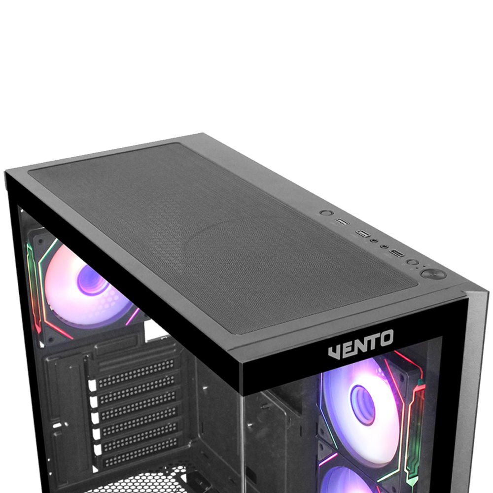 VENTO VG4202FLA 1000W Tempered Glass USB 3.0 RGB E-ATX Kasa