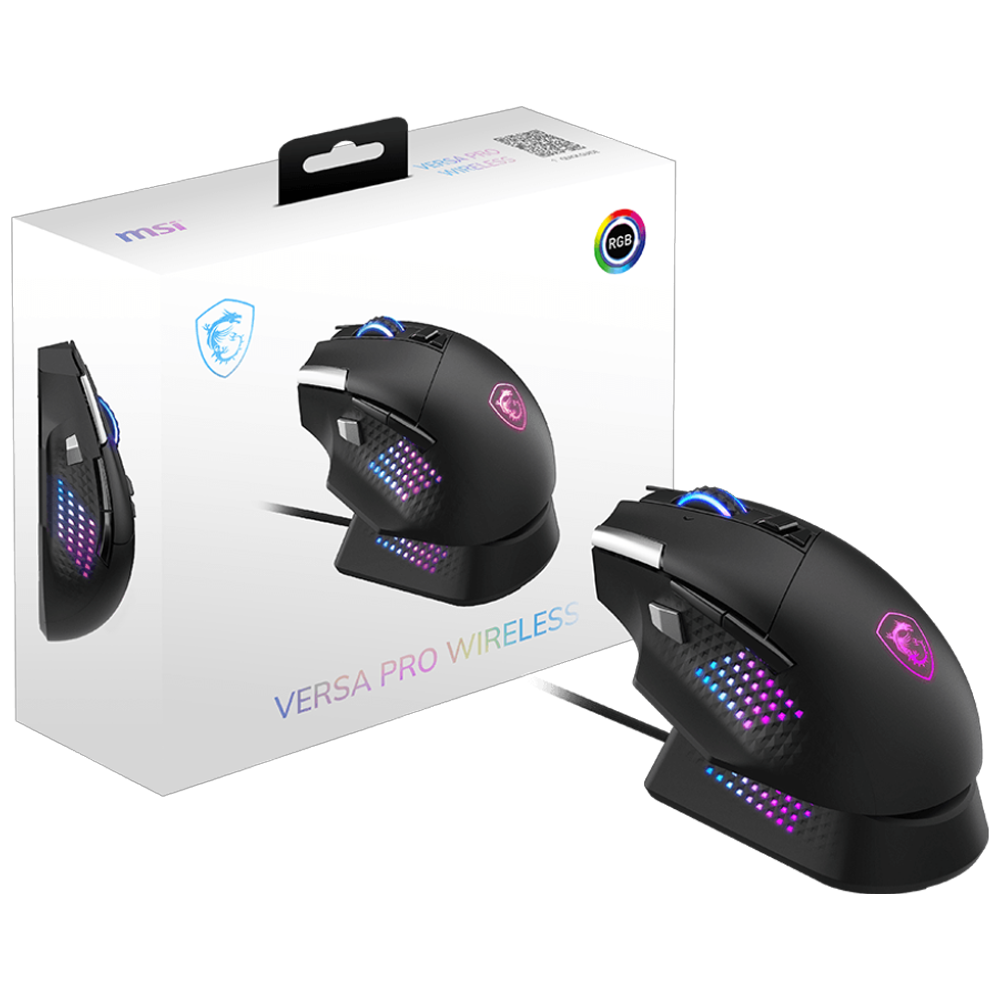 MSI VERSA PRO WIRELESS + MOUSE DOCK PRO Siyah Kablosuz Gaming Mouse