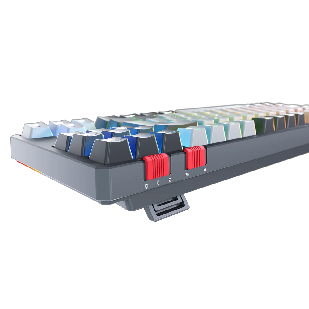 Rampage YORU TKL Gri/Siyah Type-C Bağlantılı OUTEMU Red Swich Q Mekanik RGB Gaming Klavyesi