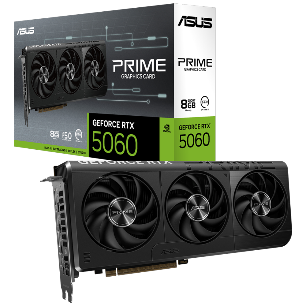 ASUS PRIME GeForce RTX 5060 8GB GDDR7 DLSS 4 128 Bit Ekran Kartı