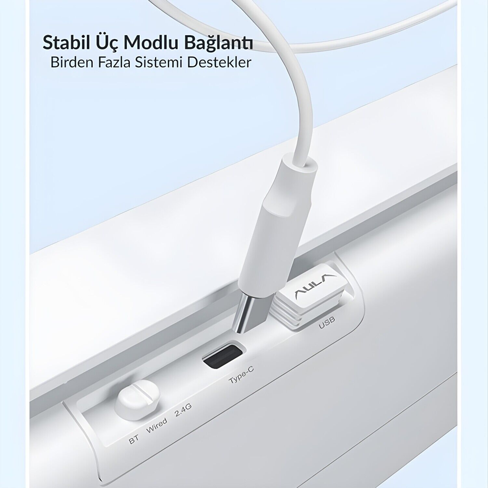 Aula S100 Pro RGB Mekanik Hot Swap Red Switch Mavi Kablosuz Gaming Klavye