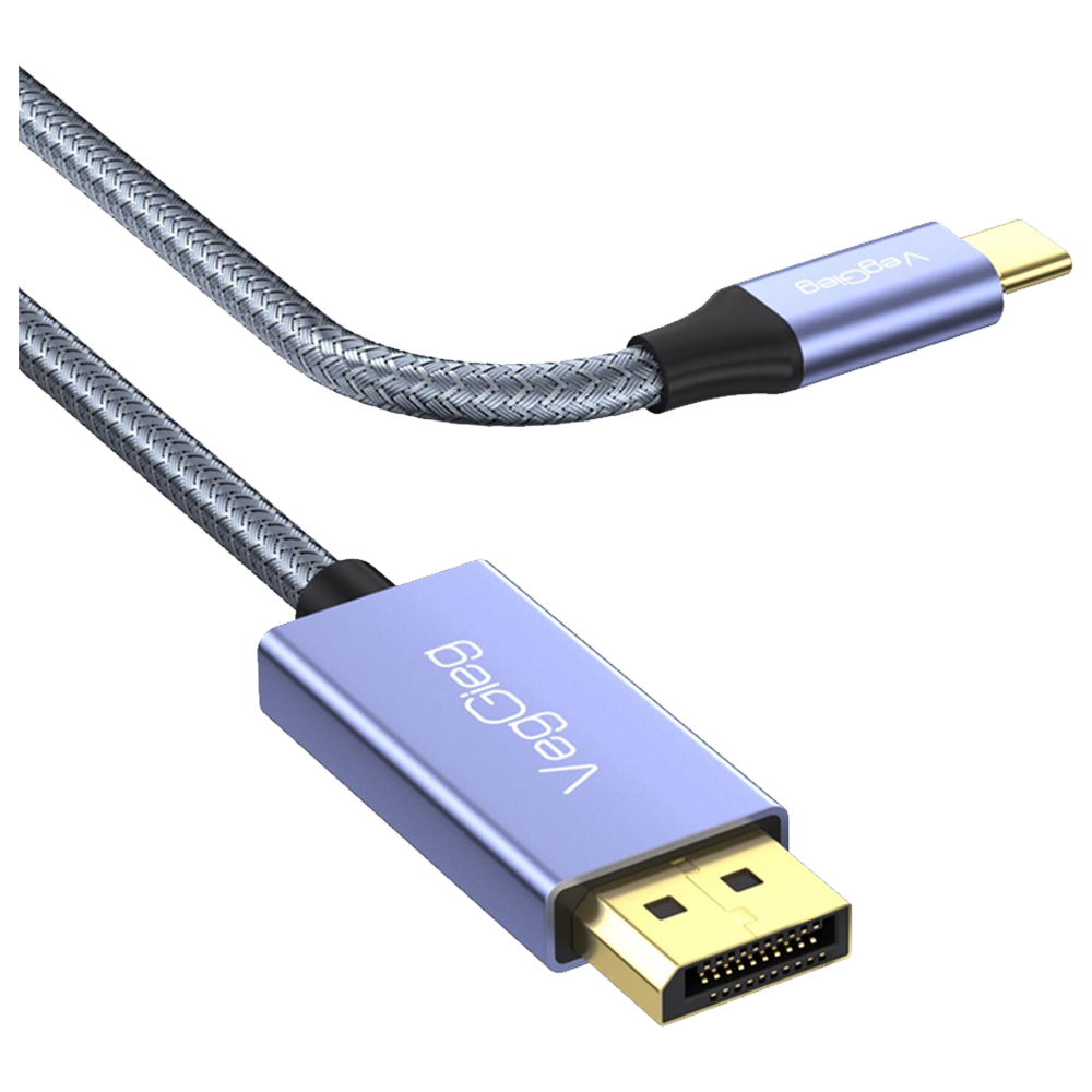 VegGeig 8K/60Hz 4K/144Hz Type-C 3.1 Displayport 1.4 Çift Yönlü 2 Metre Kablo