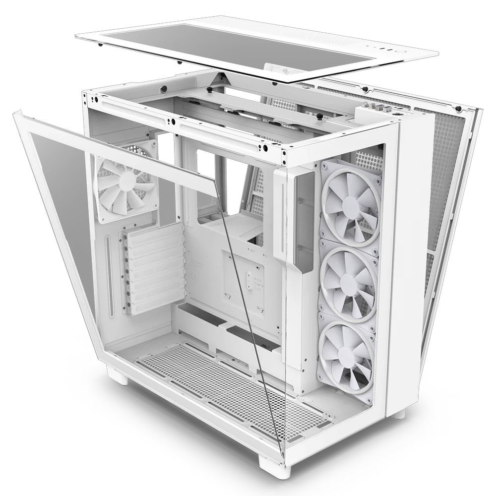 NZXT H9 Elite 1200W 80+ Gold Tempered Glass USB 3.2 Beyaz ATX Mid Tower Kasa