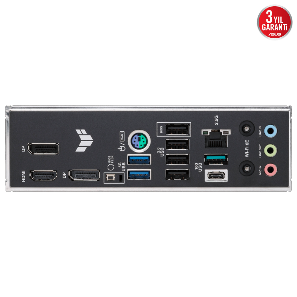 ASUS TUF GAMING B850M-E WIFI 8000MHz OC DDR5 Soket AM5 M.2 HDMI DP mATX Anakart