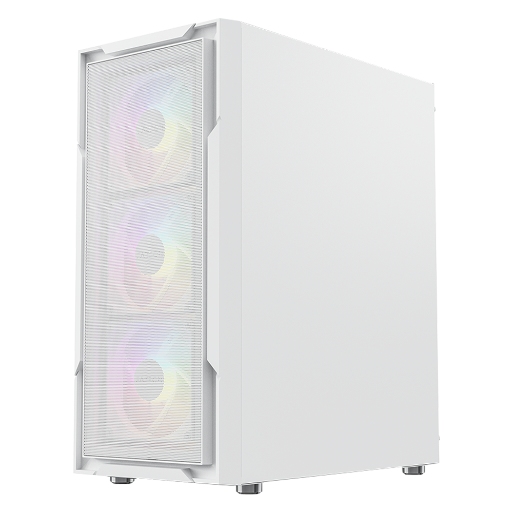 FAZEON F11 650W 80+ Bronze Tempered Glass Mesh 4x ARGB Fanlı USB 3.0 Beyaz ATX Bilgisayar Kasası