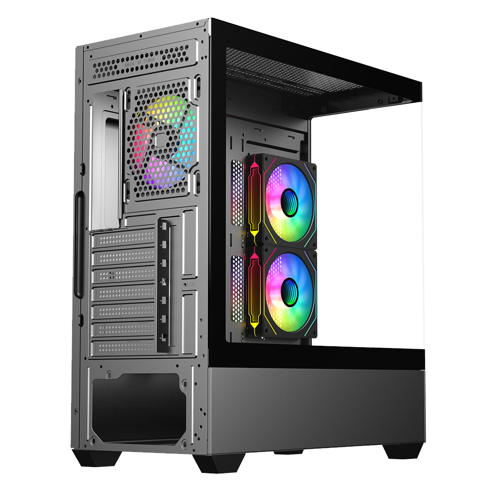 Rampage CALIBRE 750W 80+ Bronze Tempered Glass USB3.0 ARGB ATX Siyah Gaming Kasa