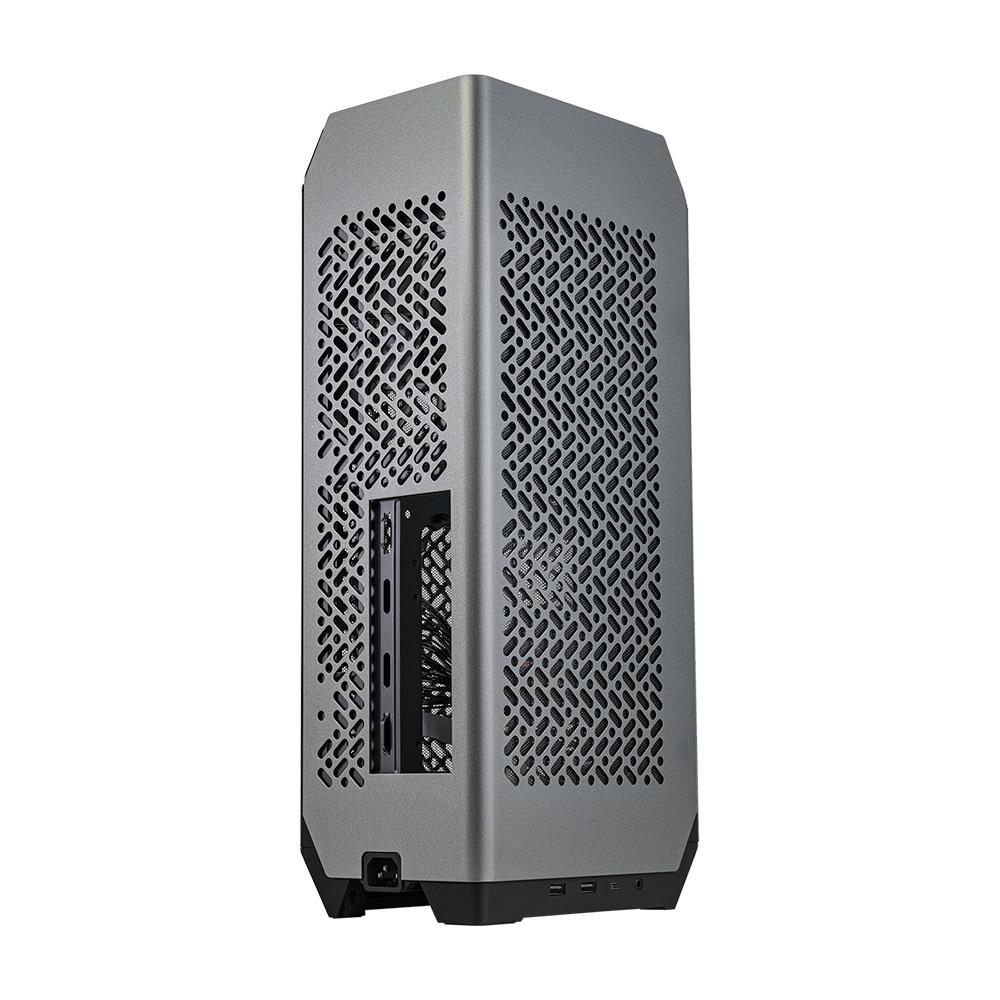 Cooler Master NCORE 100 MAX Grey Edition 850W 80+ Gold Tempered Glass SickleFlow 120 mm Sıvı Soğutucu USB 3.2 Mini-ITX Kasa