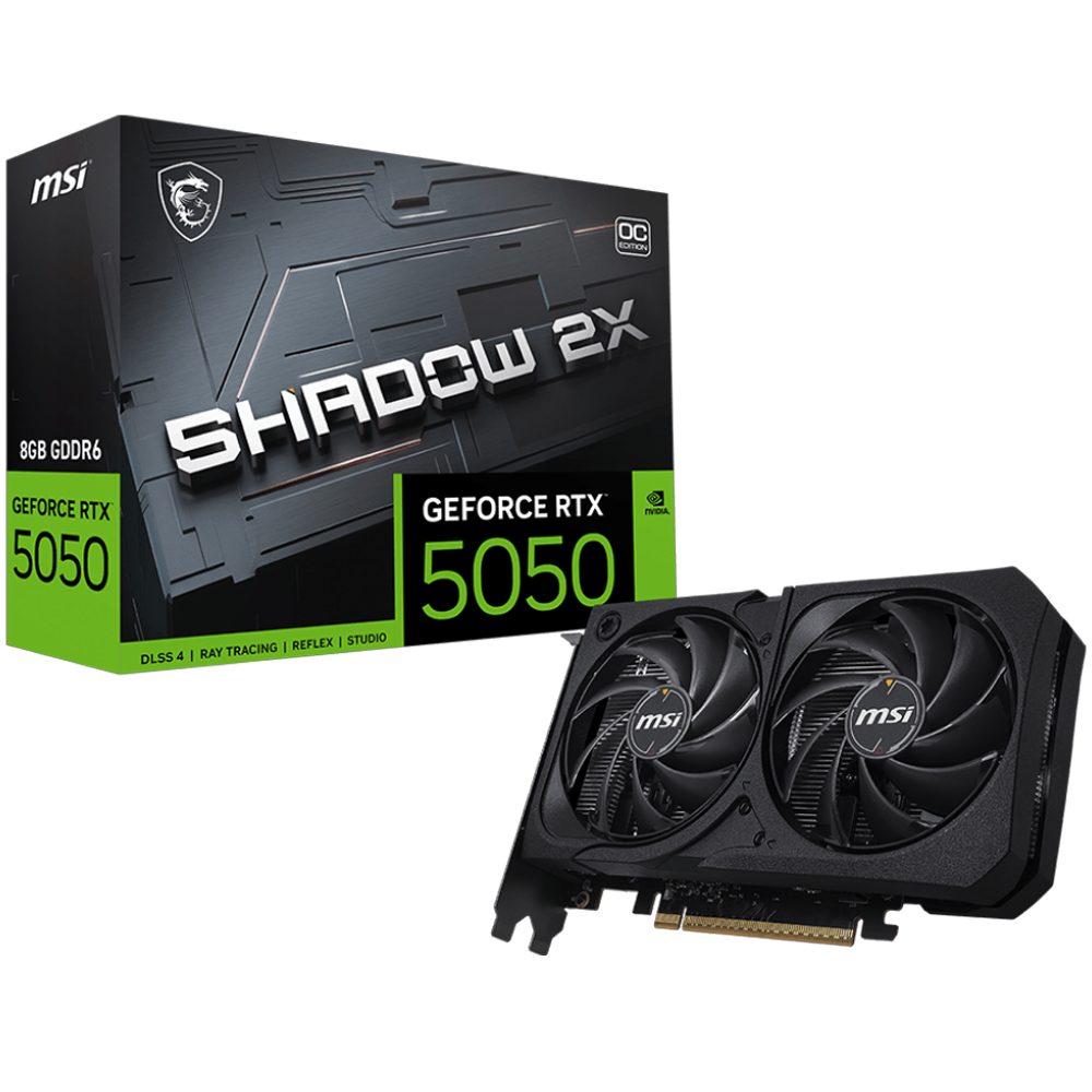MSI GeForce RTX 5050 8G SHADOW 2X OC GDDR6 DLSS 4 128 Bit Ekran Kartı