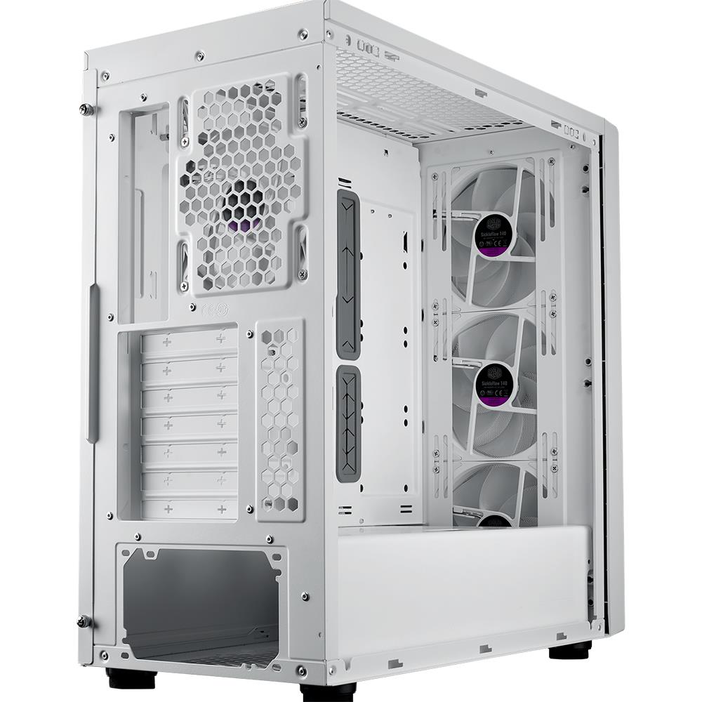 Cooler Master MasterBox 600 ARGB Tempered Glass Beyaz USB 3.2 E-ATX Mid Tower Kasa