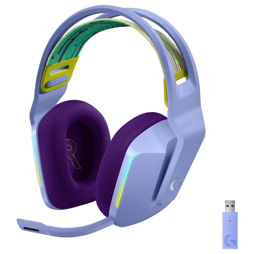 Logitech G G733 LIGHTSPEED RGB 7.1 Surround Lila Kablosuz Gaming Kulaklık